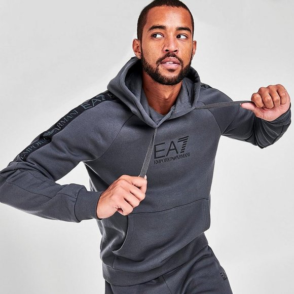 New MEN'S EA7 EMPORIO ARMANI TAPE HOODIE